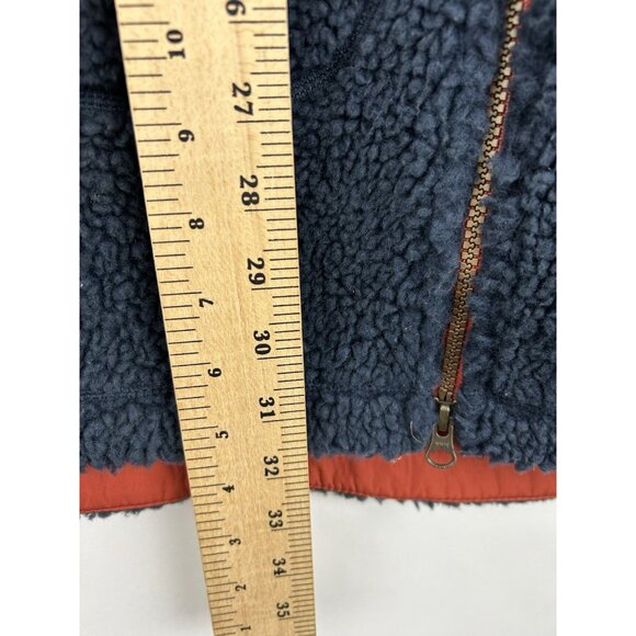 LL Bean Mountain Pile Fleece Hoodie Women SmallBlue Long Jacket Full Zip Sherpa - Picture 7 of 17